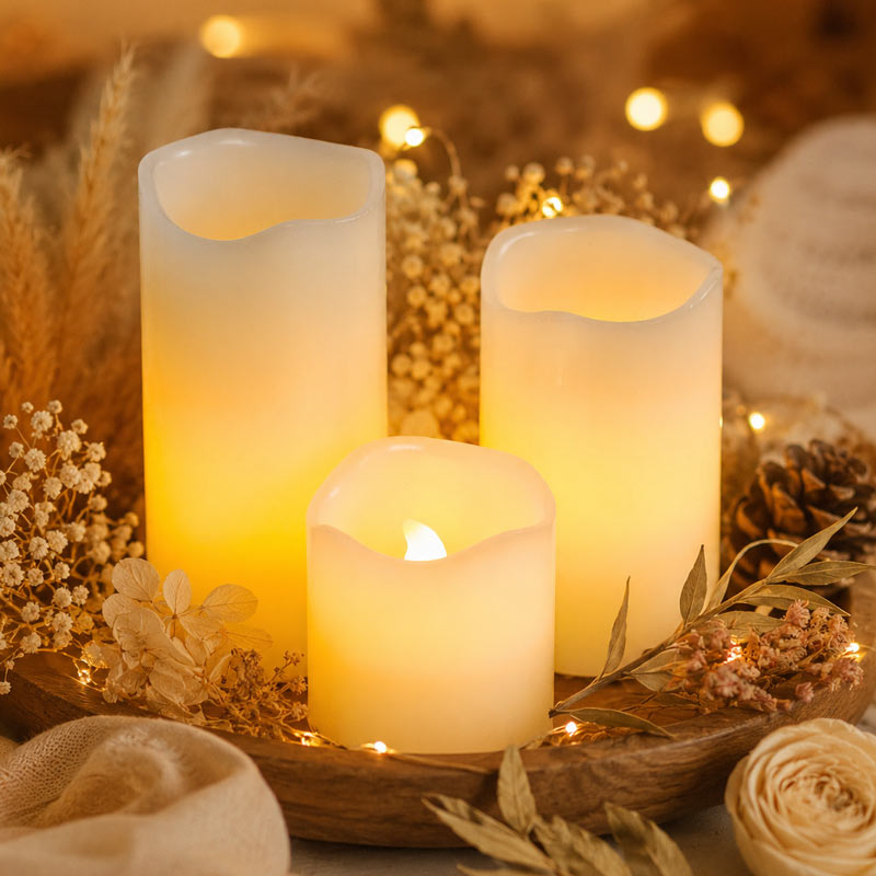 Noleggio candele LED per eventi privati e matrimoni